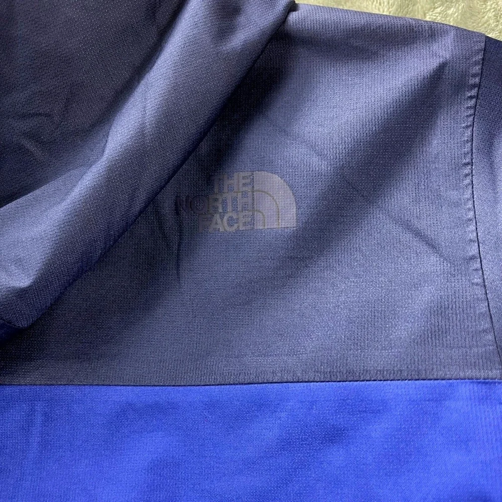 The North Face Boys L 14/16 Blue Waterproof‎ Windbreaker Hooded Shell Jacket